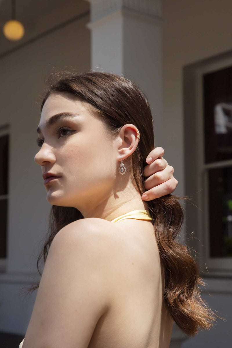 Birdie Aquamarine Drop Style 9ct Gold Earrings* DRAFT Earrings Imperial Jewellery 
