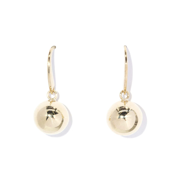 Evaine polished Ball Hook Earrings 9 Carat Yellow Gold