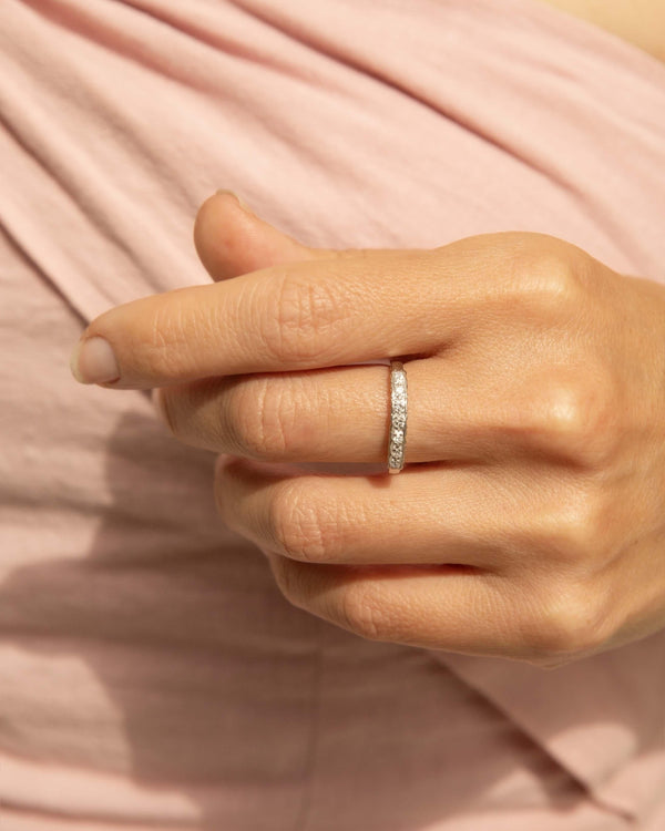 Vintage Circa 1950s Diamond Eternity Ring 18 Carat Gold