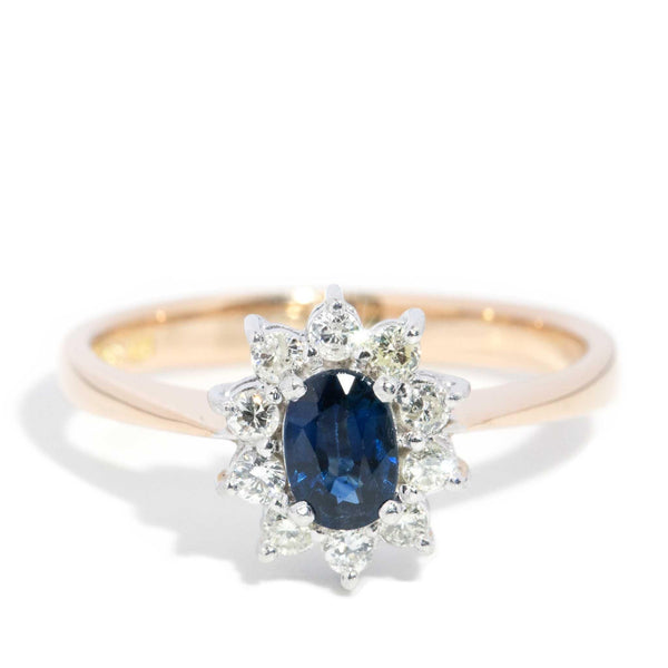 Vivi 1990s Sapphire & Diamond Ring 14ct Gold
