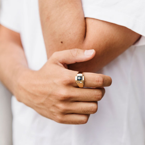 Sapphire wedding ring shop men
