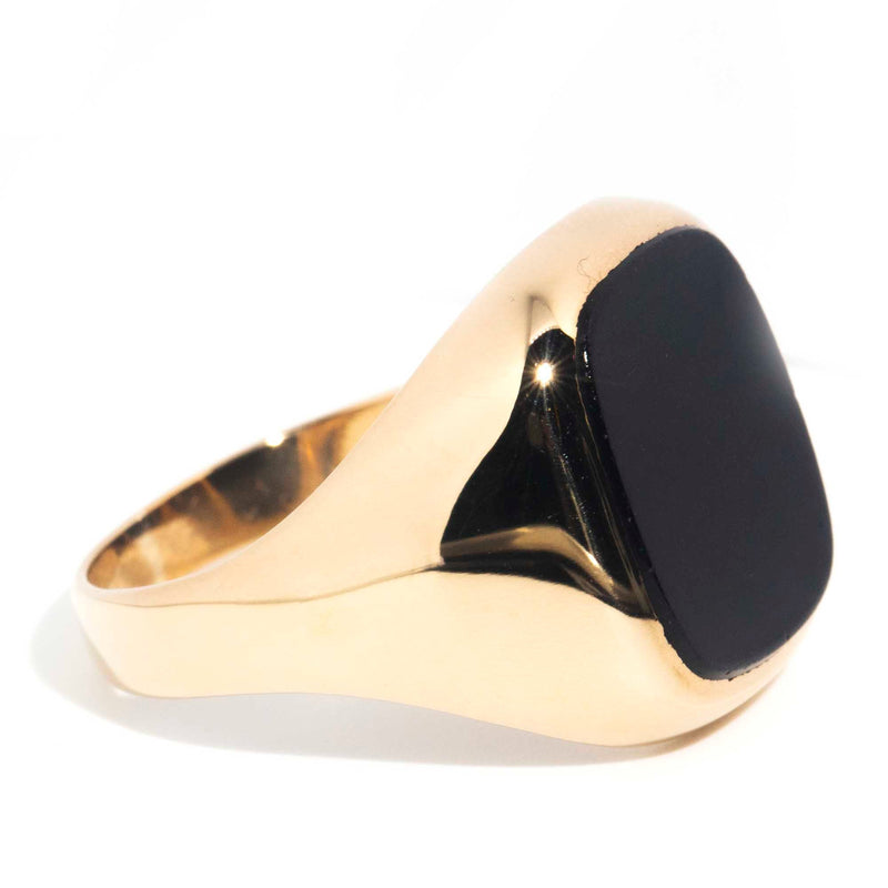 Hobbes 9ct Yellow Gold Black Onyx Signet Ring* OB Gemmo $ Rings Imperial Jewellery 