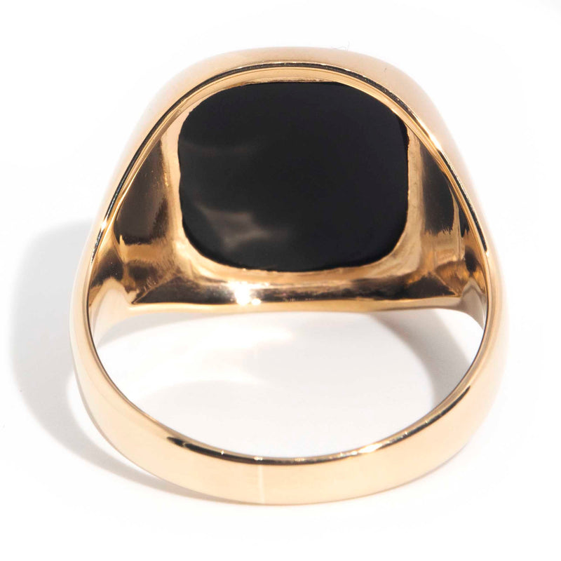 Hobbes 9ct Yellow Gold Black Onyx Signet Ring* OB Gemmo $ Rings Imperial Jewellery 