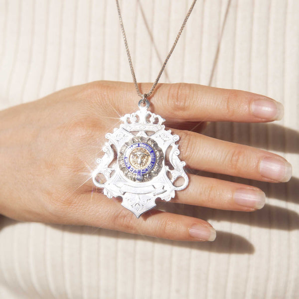 Jacob Edwardian 1905 Silver Bull Pendant & Chain Pendants/Necklaces Imperial Jewellery