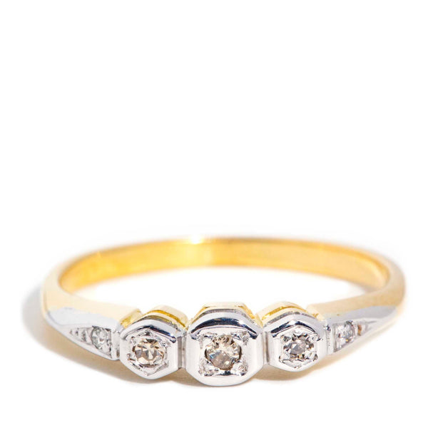 Min 1970s Diamond Five Stone Ring 18ct Gold* DRAFT Rings Imperial Jewellery Imperial Jewellery - Hamilton