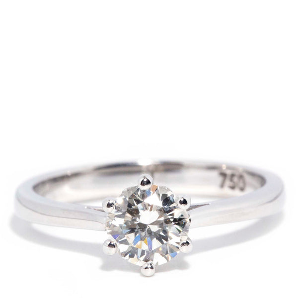 Orla Round Diamond Solitaire 18ct White Gold Ring WIP Rings Imperial Jewellery