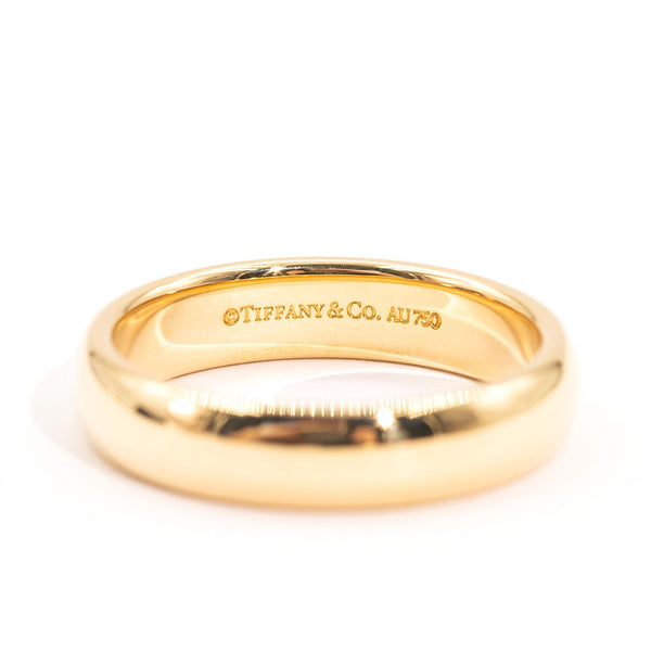 Tiffany Co 18 Carat Yellow Gold Tiffany Classic Wedding Band