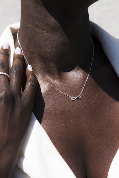 Tiffany infinity pendant best sale necklace