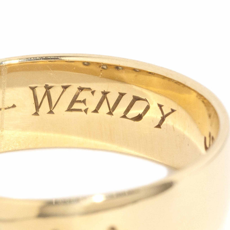 Wendy 1963 Diamond Star Set Band 9ct Gold* DRAFT Rings Imperial Jewellery 