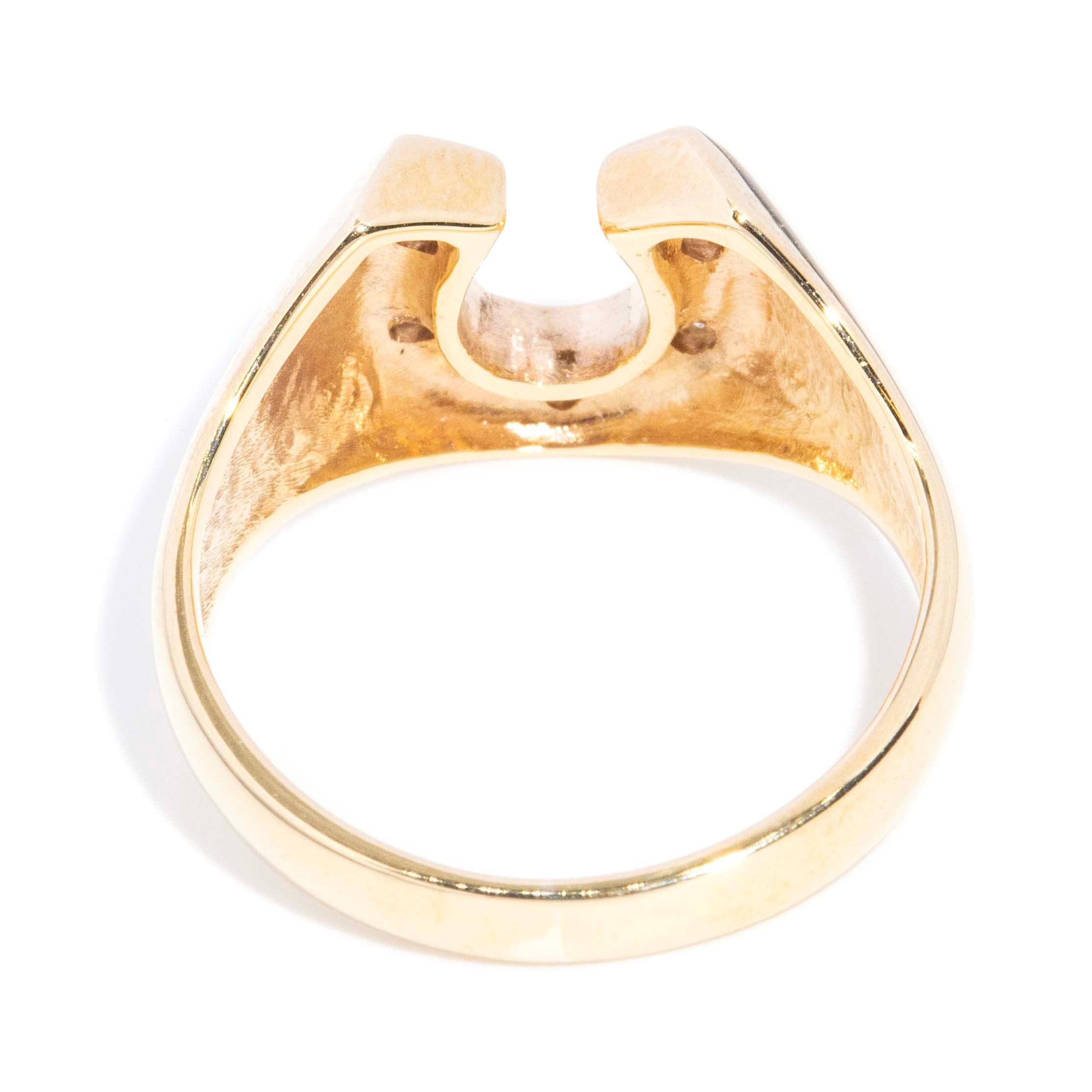 Ada Diamond Horseshoe Ring 9ct Gold Rings Imperial Jewellery 