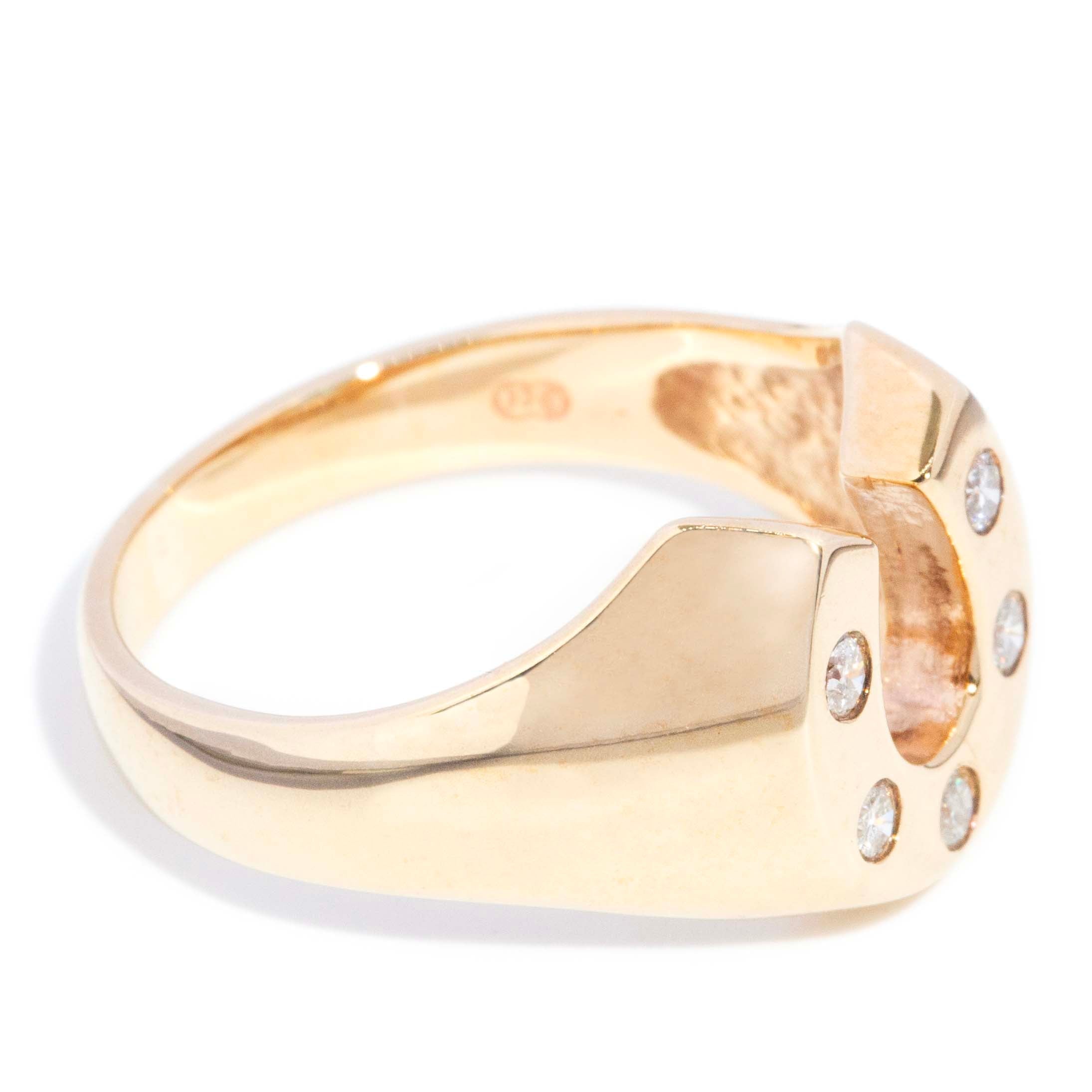 Ada Diamond Horseshoe Ring 9ct Gold Rings Imperial Jewellery 