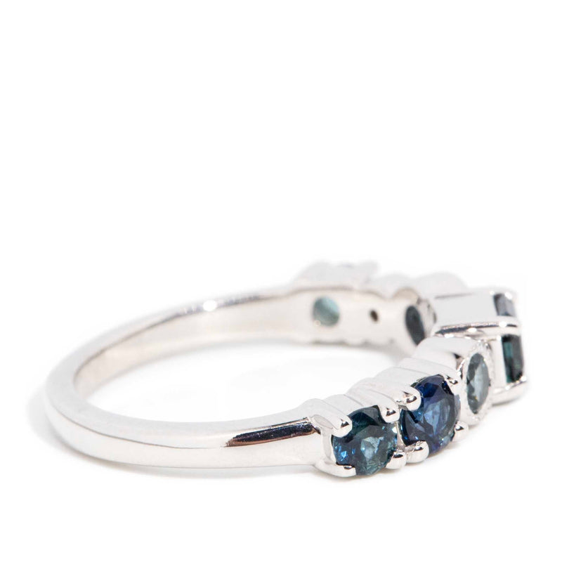 Addie 1.38 Carat Teal & Blue Sapphire & Diamond 18ct Ring Rings Imperial Jewellery 