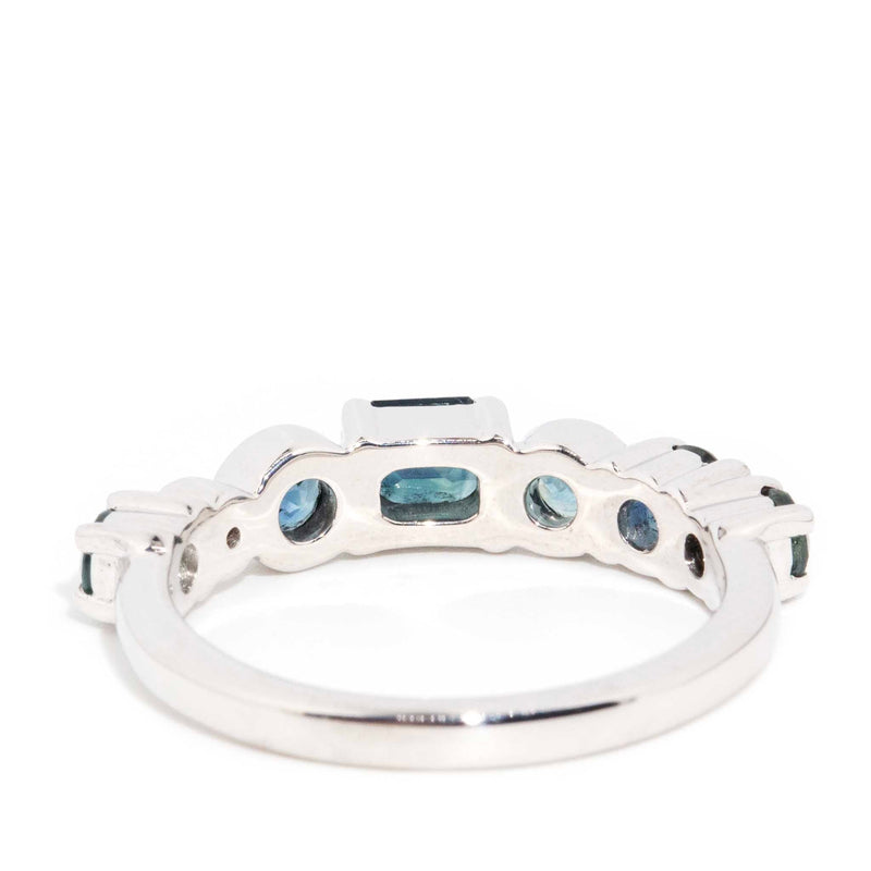 Addie 1.38 Carat Teal & Blue Sapphire & Diamond 18ct Ring Rings Imperial Jewellery 
