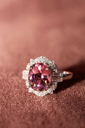 Airlie 4.00ct Pink Tourmaline & Diamond Ring 18ct White Gold