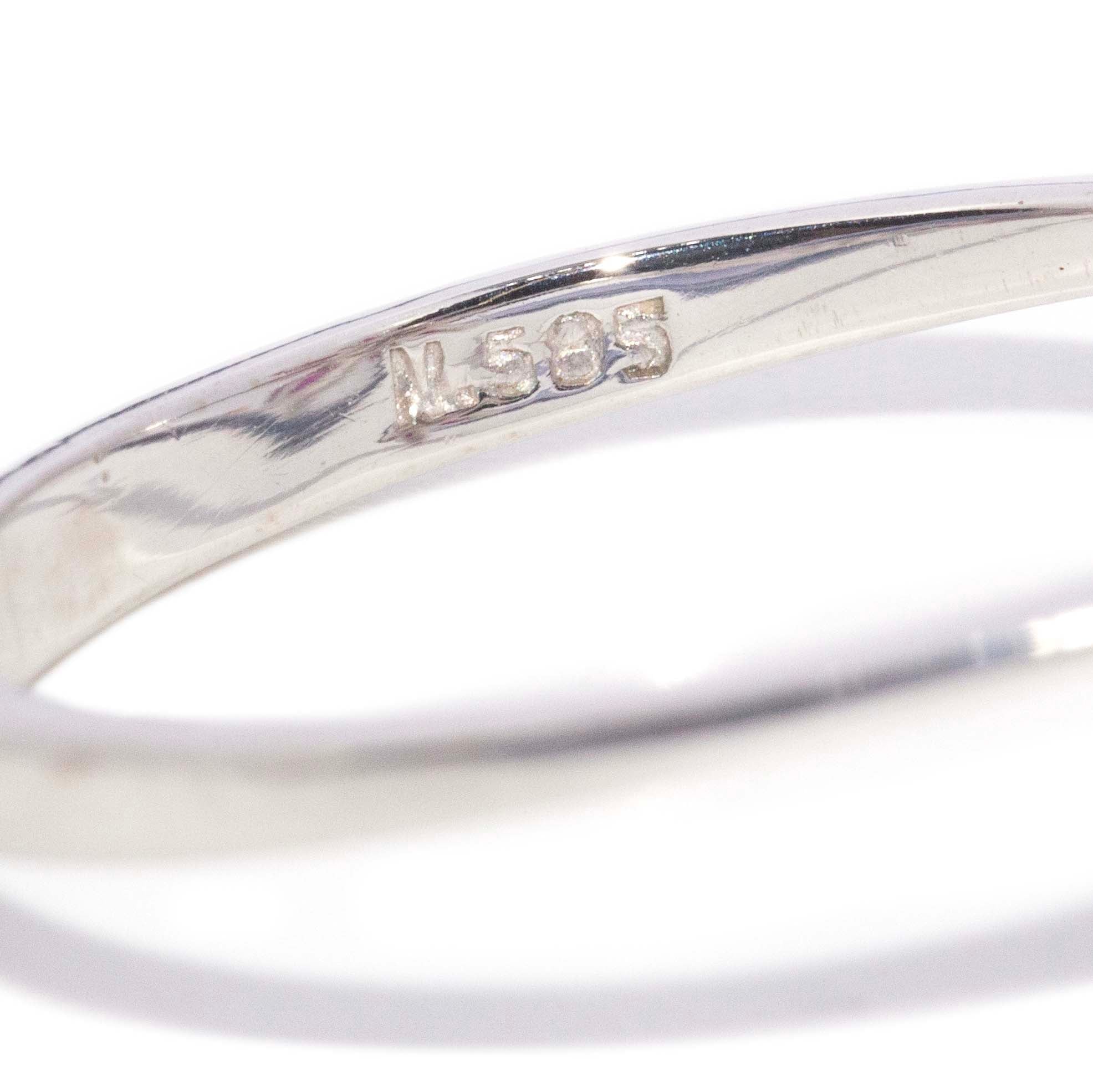 Alessia Ruby & Diamond flower ring 14ct White Gold Rings Imperial Jewellery 