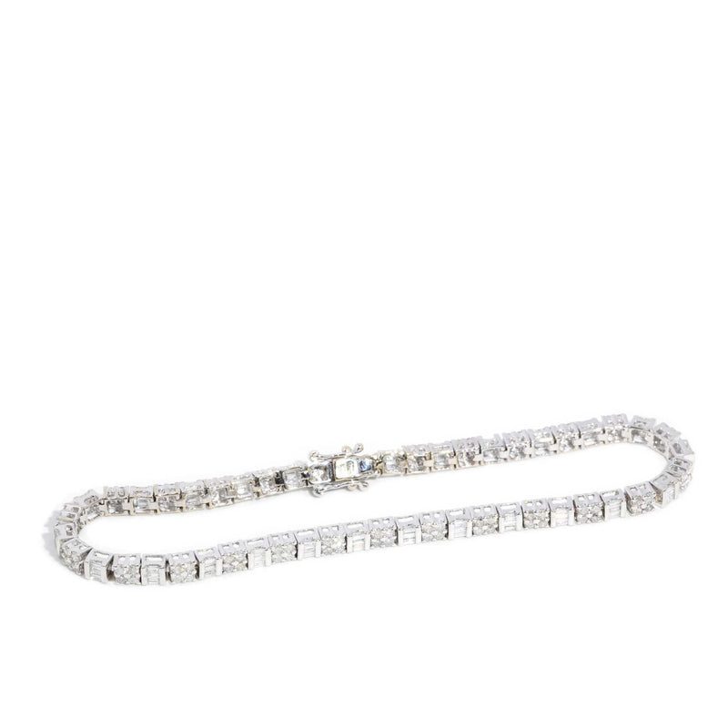 Alley 1.43ct Diamond Tennis Bracelet 18ct White Gold