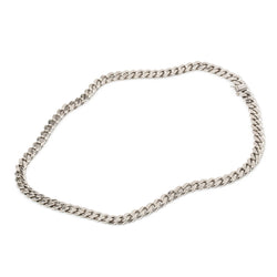 Contemporary Diamond Curb Link Cuban Chain 18 Carat White Gold