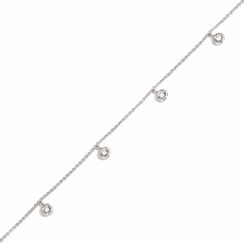 Contemporary 0.70 Carat Diamond Necklace 18 Carat White Gold