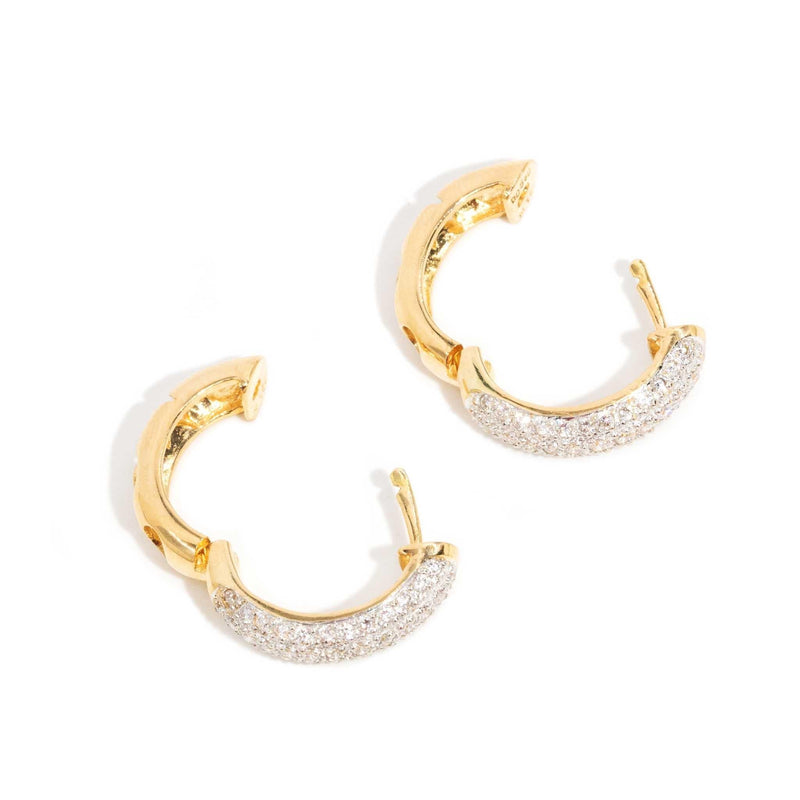 Andrea 1990s 0.50ct Diamond Huggie Earrings 18ct Gold