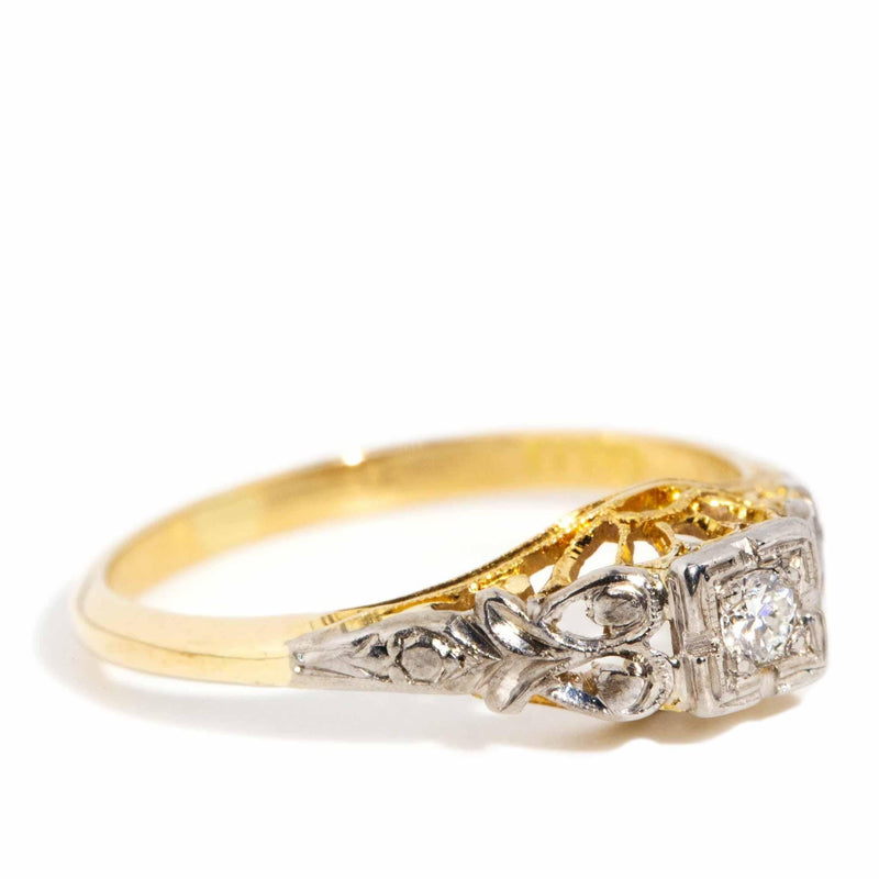 Angie 1960s Diamond Ring 18ct Gold