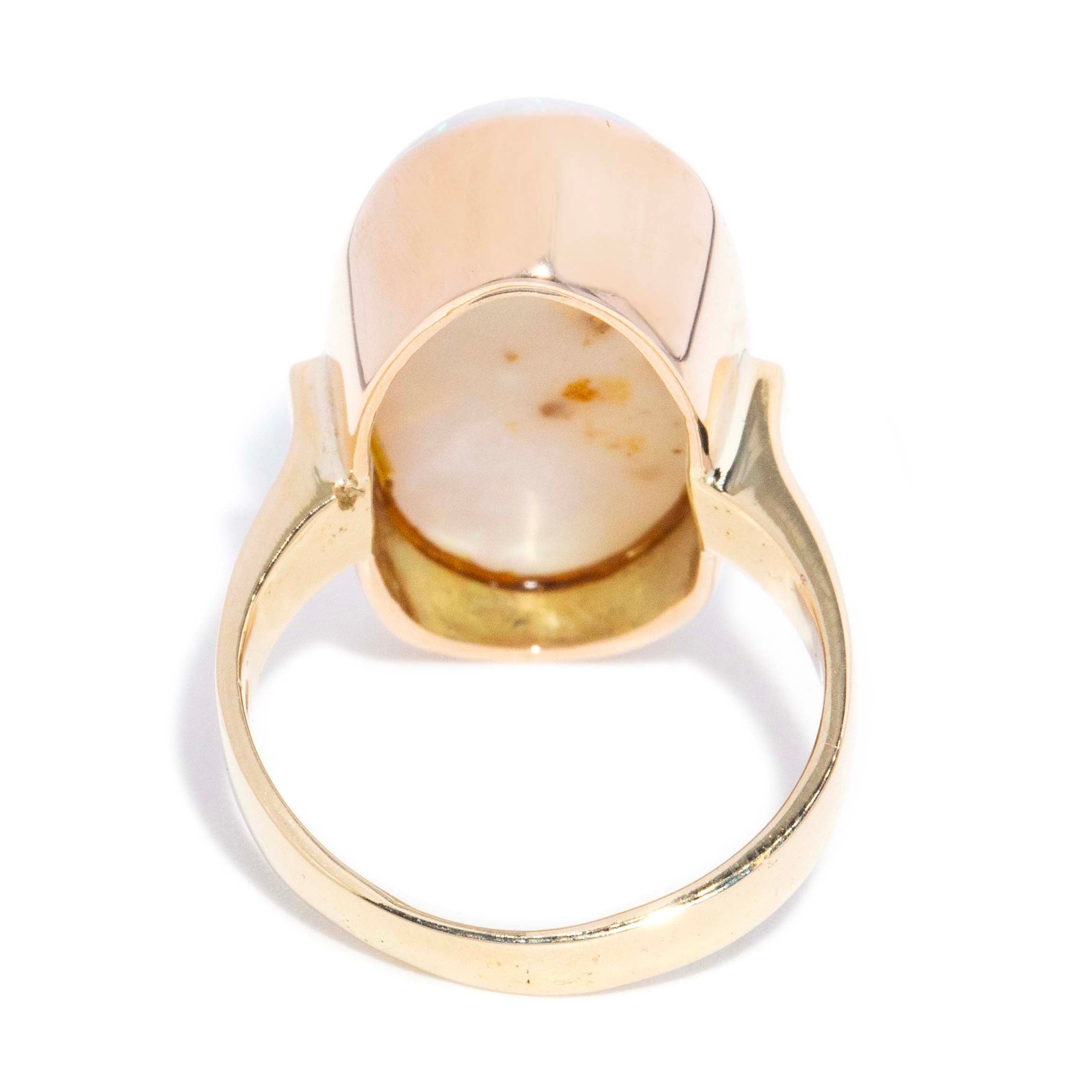Annette Oval Opal Cabochon Ring 9ct Gold Rings Imperial Jewellery 