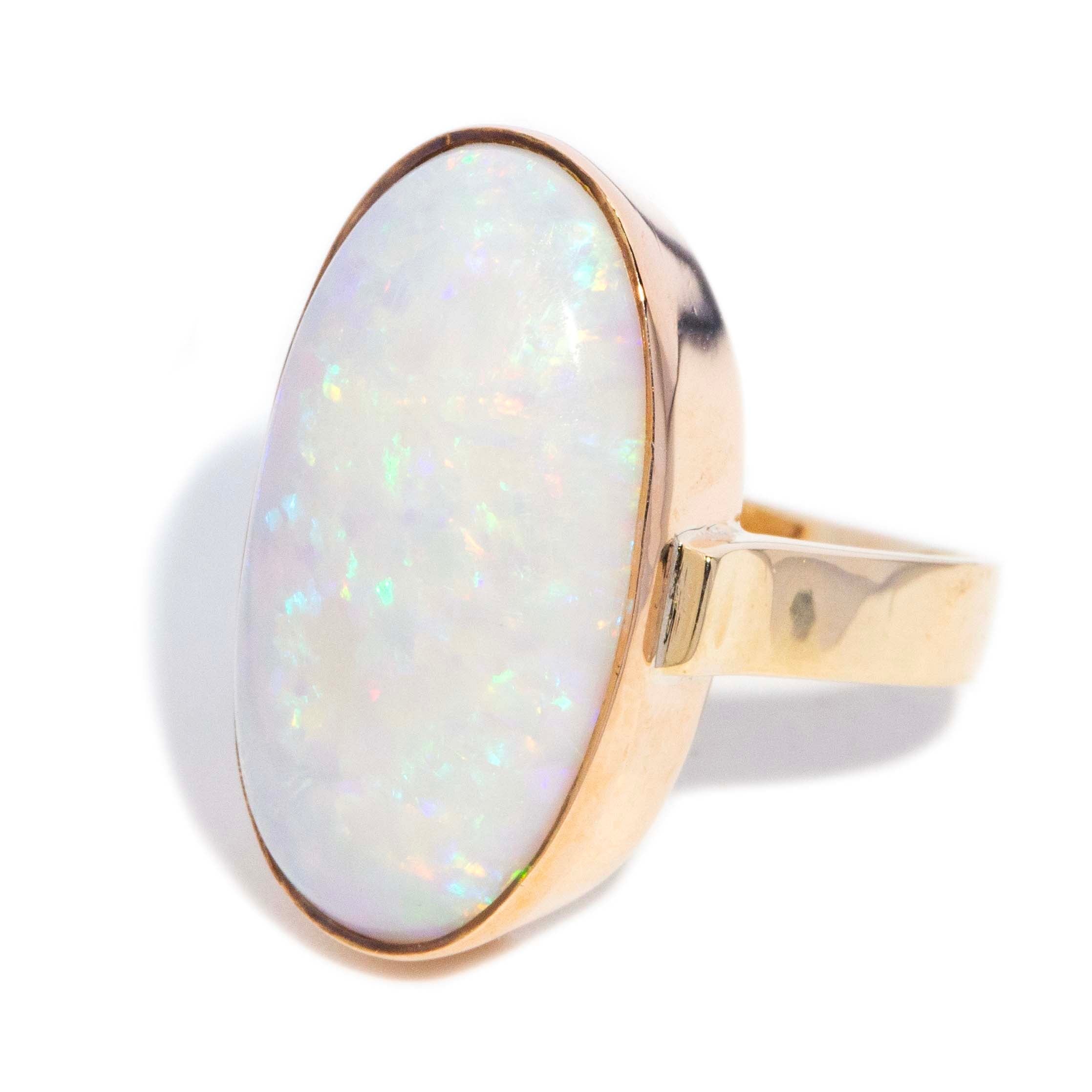 Annette Oval Opal Cabochon Ring 9ct Gold Rings Imperial Jewellery 