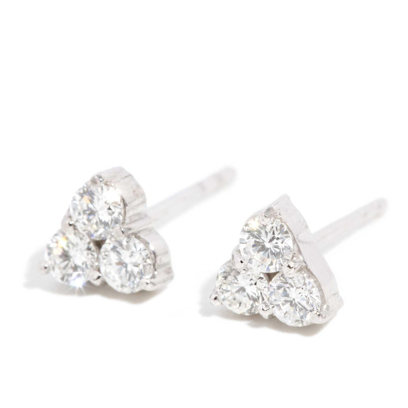 Archer Reinvented Diamond Stud Earrings 18ct White Gold