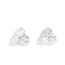 Archer Reinvented Diamond Stud Earrings 18ct White Gold