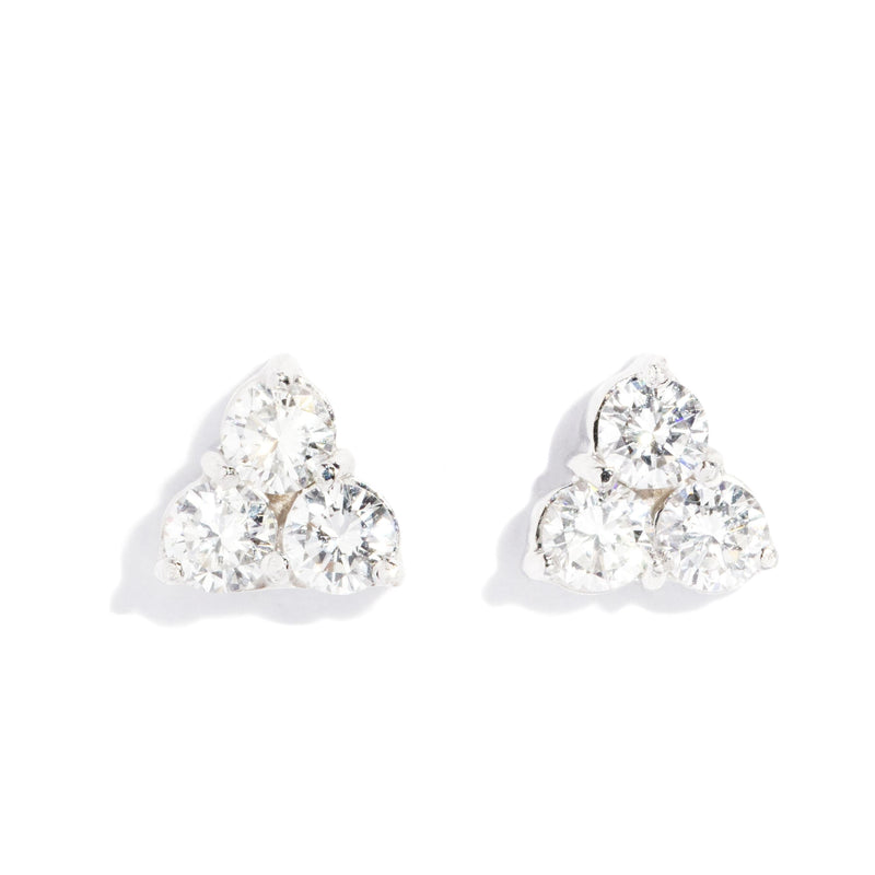 Archer Reinvented Diamond Stud Earrings 18ct White Gold