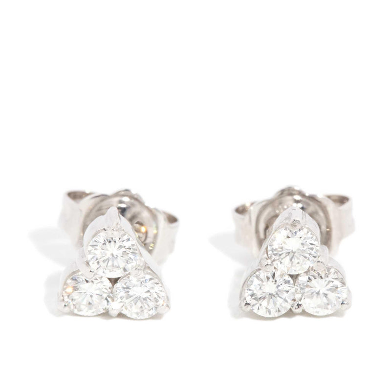 Archer Reinvented Diamond Stud Earrings 18ct White Gold