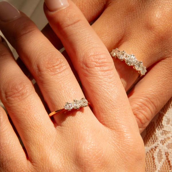 Areta Diamond Trilogy Ring 18ct Gold Rings Imperial Jewellery 