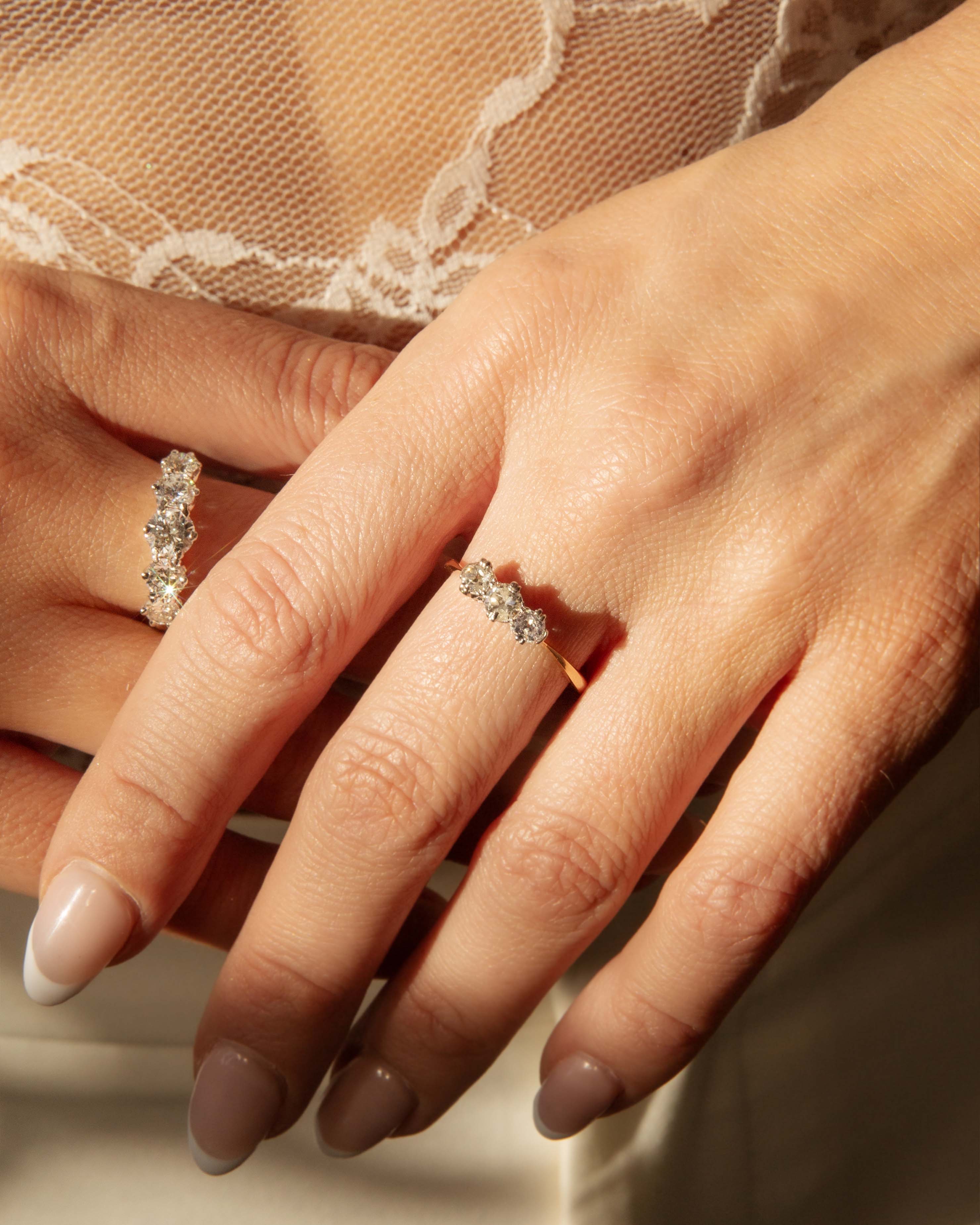 Areta Diamond Trilogy Ring 18ct Gold Rings Imperial Jewellery 