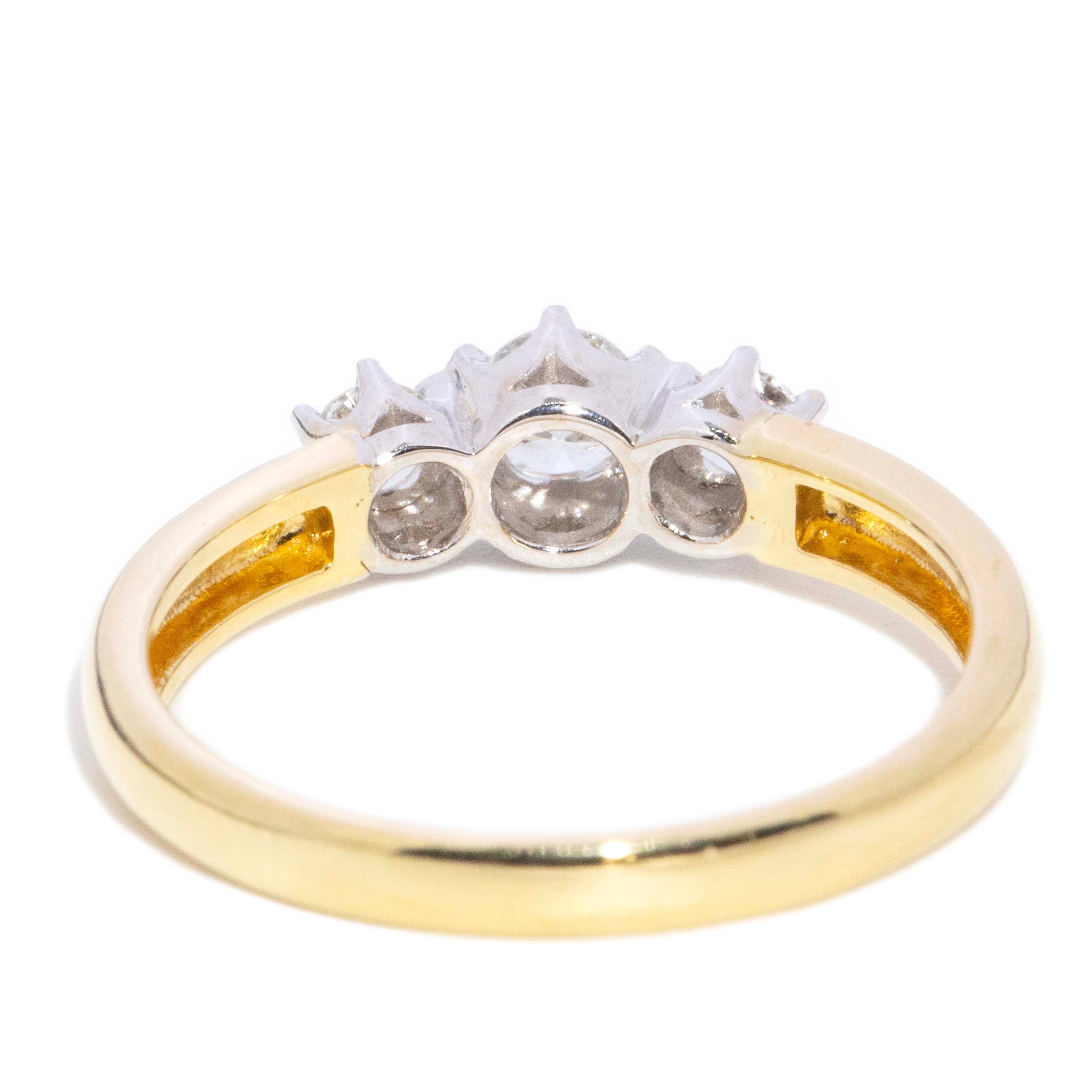 Areta Diamond Trilogy Ring 18ct Gold Rings Imperial Jewellery 