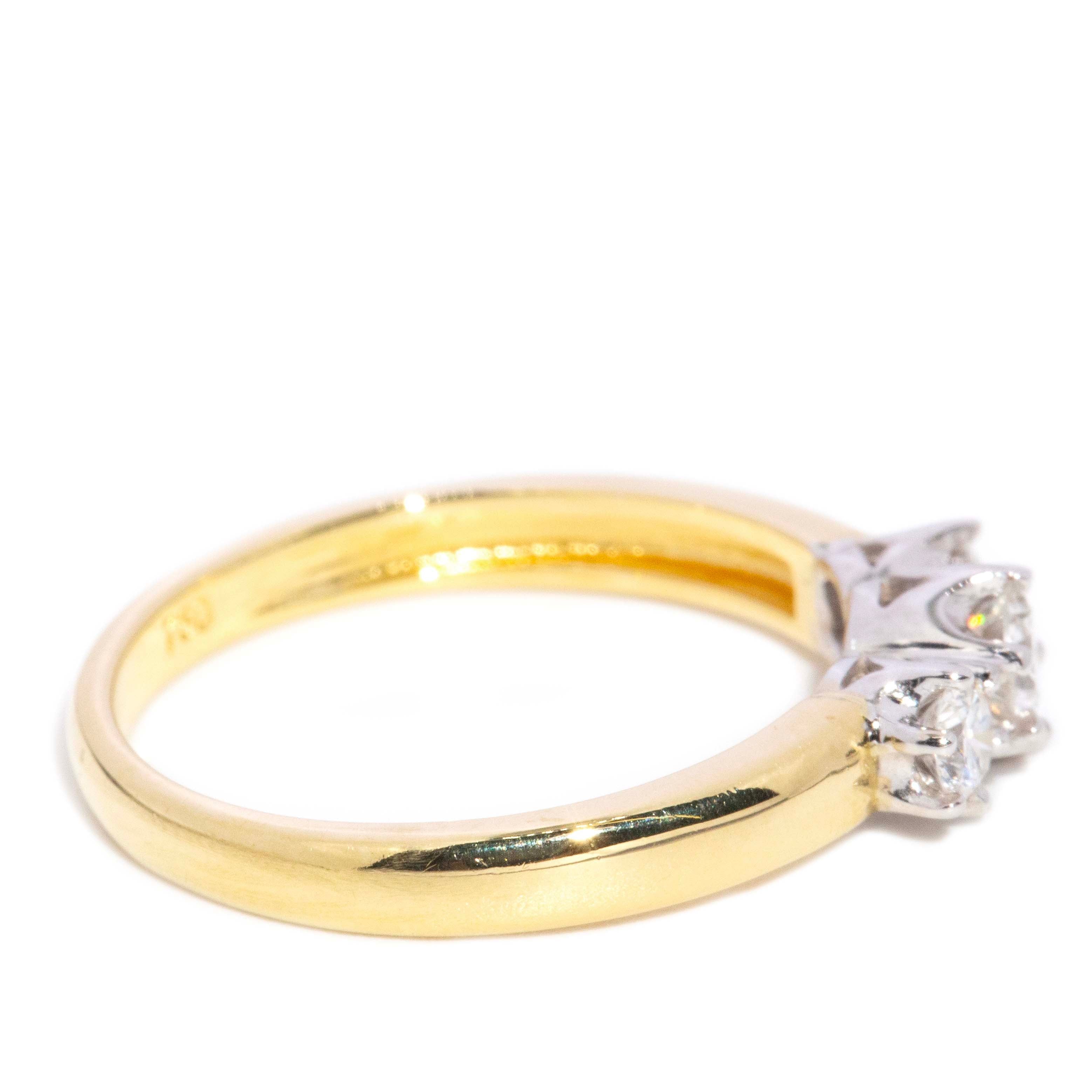 Areta Diamond Trilogy Ring 18ct Gold Rings Imperial Jewellery 