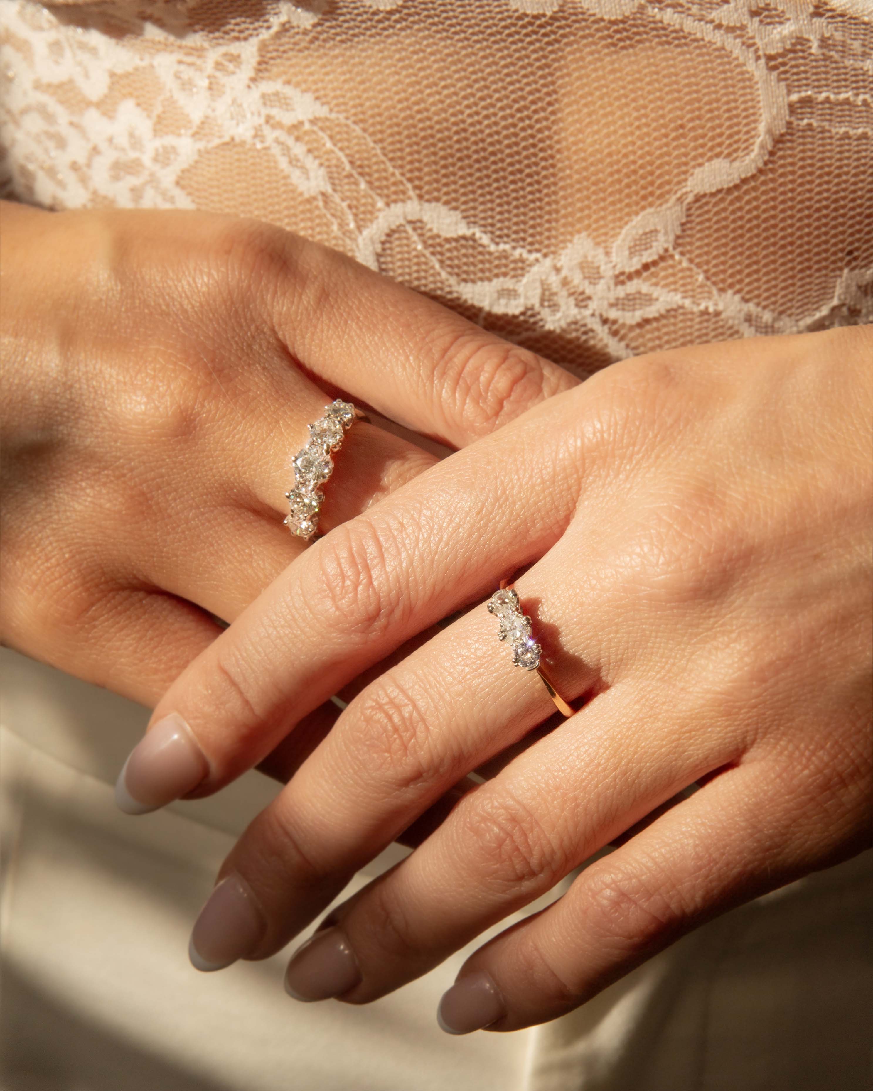 Areta Diamond Trilogy Ring 18ct Gold Rings Imperial Jewellery 