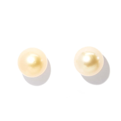 Arlena Golden South Sea Pearl Studs 9K Yellow Gold
