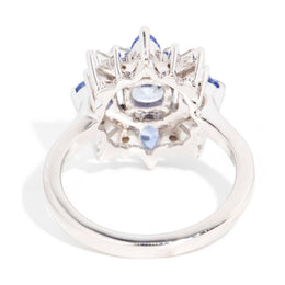 Astari Sapphire & Diamond Starburst Ring 18ct White Gold* DRAFT & META Rings Imperial Jewellery 