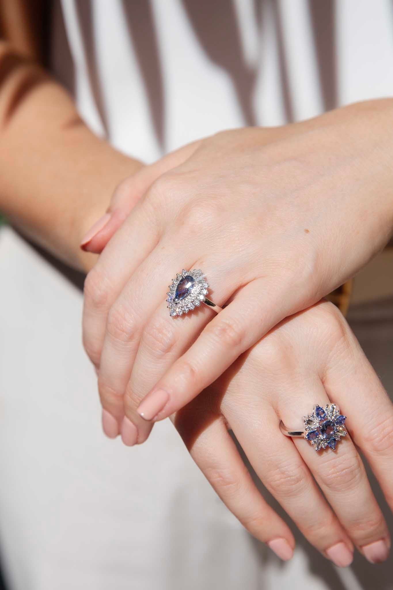 Astari Sapphire & Diamond Starburst Ring 18ct White Gold* DRAFT & META Rings Imperial Jewellery 