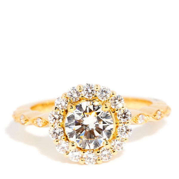 Atlas GIA Certified 1.01ct Diamond Halo Ring Rings Imperial Jewellery Imperial Jewellery - Hamilton 