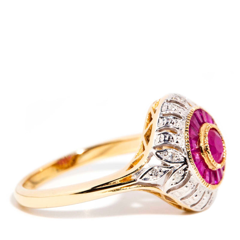 Ava Ruby & Diamond Ring 9ct Gold* DRAFT Rings Imperial Jewellery 