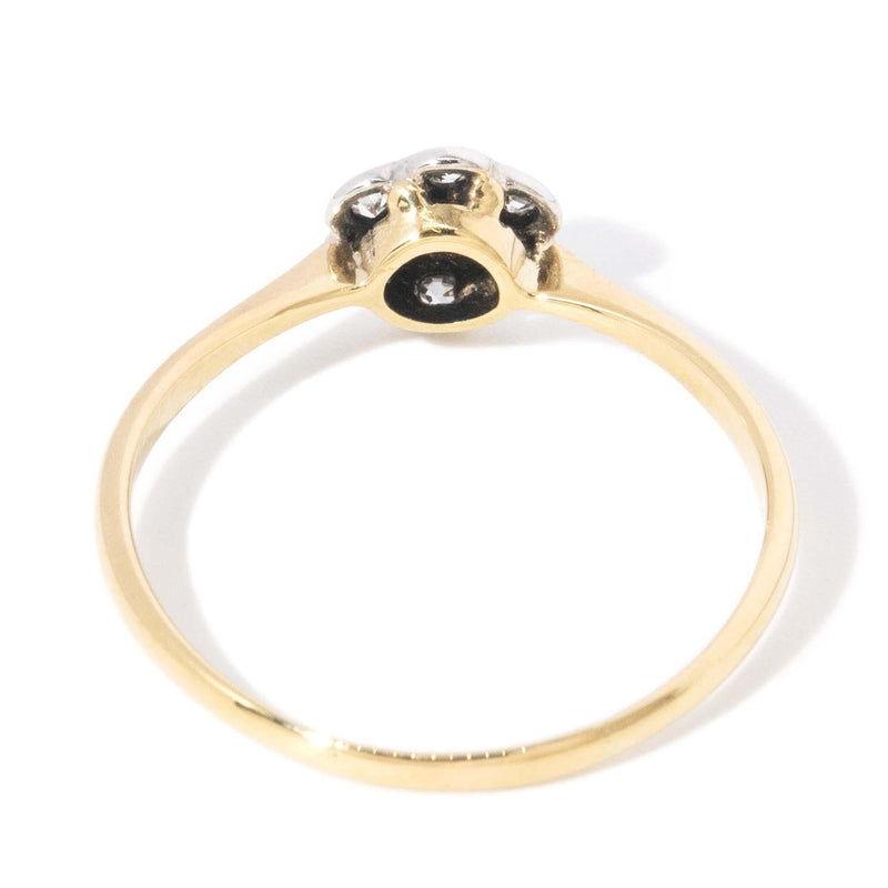Antique Circa 1920s Antique Diamond Daisy Cluster Ring 18 Carat Gold