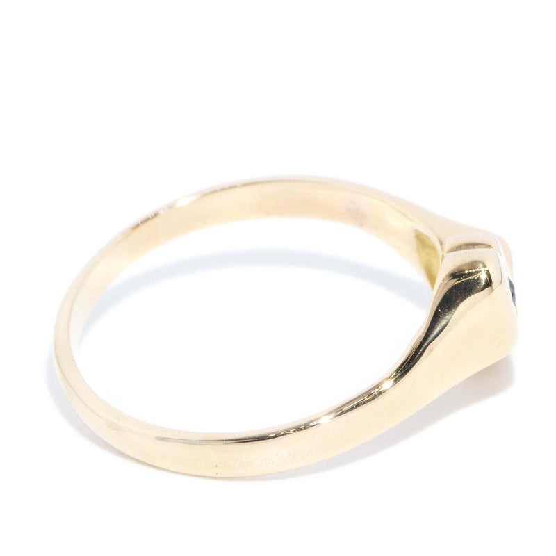 Vintage Circa 1980s Toi Et Moi Sapphire & Diamond Ring 14 Carat Gold