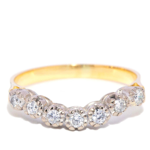 Bailey Diamond Chevron Eternity Ring 18K Two Tone Gold