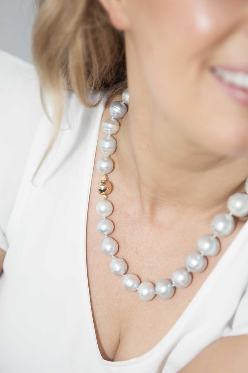 Zheni Baroque South Sea Pearl Necklace 9ct