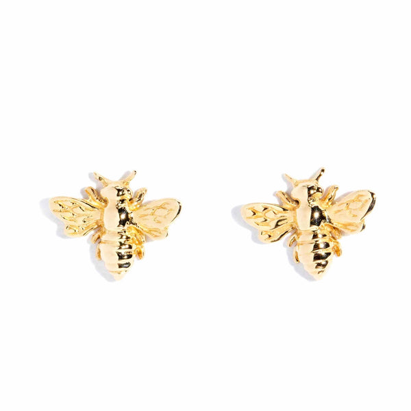 Bee Stud Earrings Earrings Imperial Jewellery Gold 
