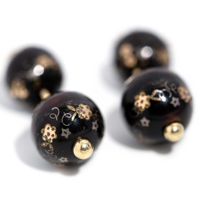 Belinda Victorian Tortoiseshell Earrings 9ct Gold