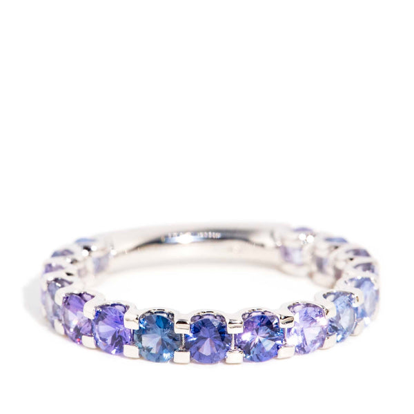 "Belle Blue" 18ct White Gold Ceylon Sapphire Ombre Ring Rings Imperial Jewellery 