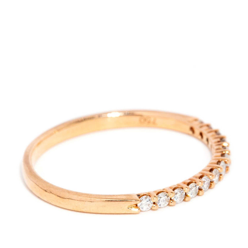 Contemporary Brilliant Diamond Stacking Band 18 Carat Rose Gold