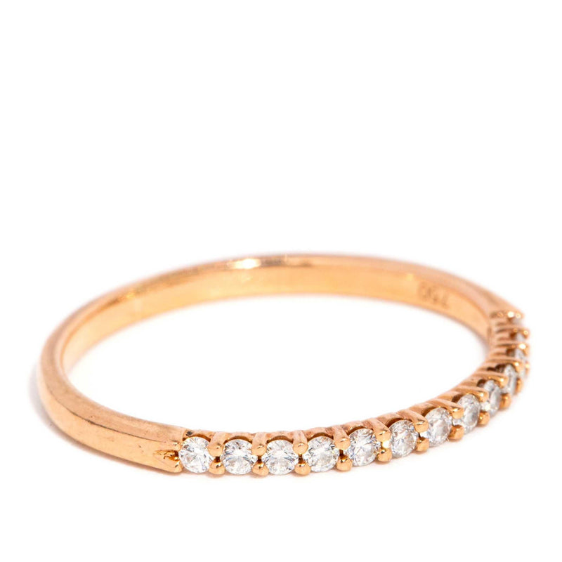 Contemporary Brilliant Diamond Stacking Band 18 Carat Rose Gold
