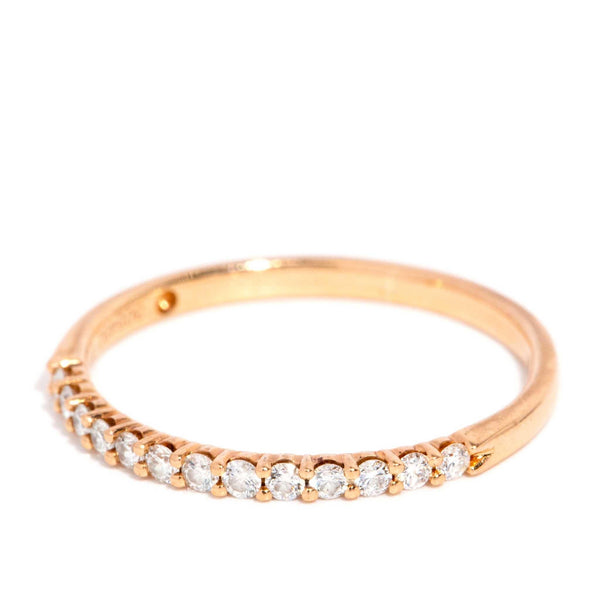 Contemporary Brilliant Diamond Stacking Band 18 Carat Rose Gold